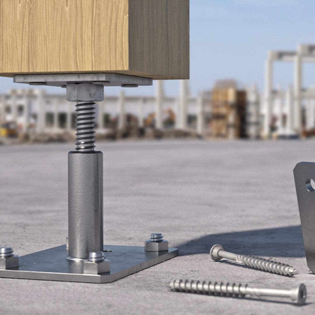 R60 HEIGHT-ADJUSTABLE POST BASE – Timber Fixit
